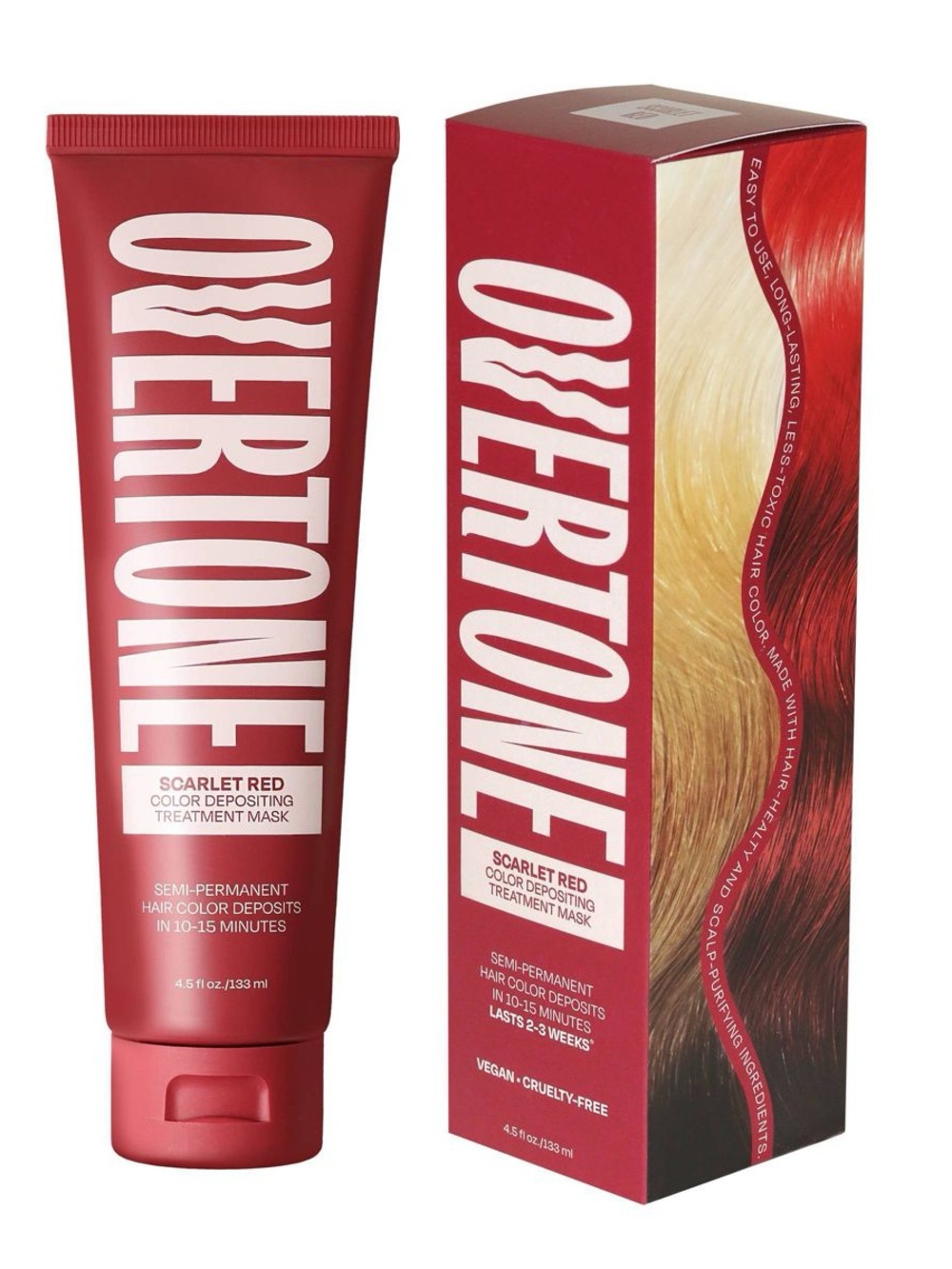 NWT Overtone Scarlet Red Color Depositing Treatment Mask 4.5 OZ